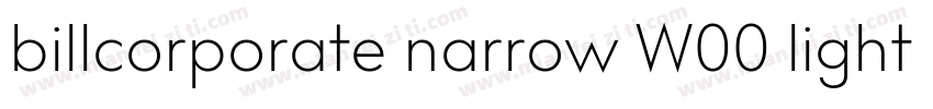 billcorporate narrow W00 light字体转换